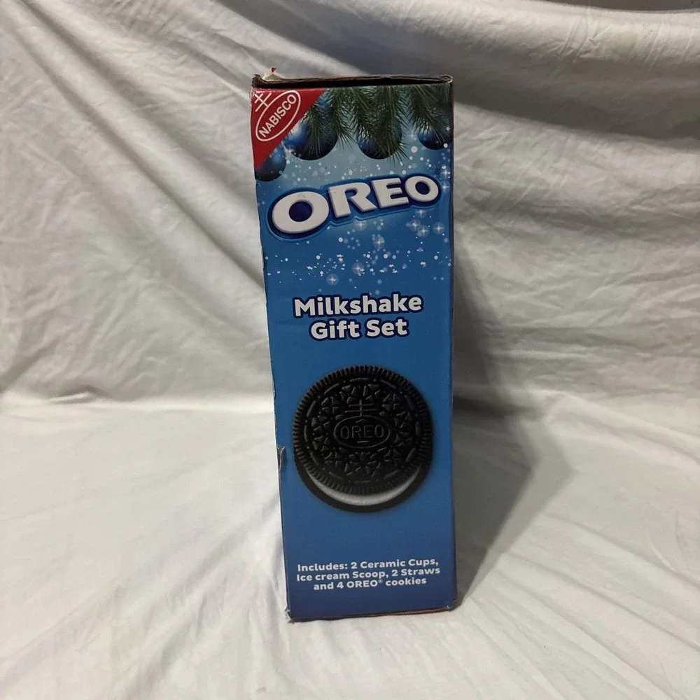 Oreo Cookie Milkshake set two ceramic glasses Christmas/birthday Gift Present‎